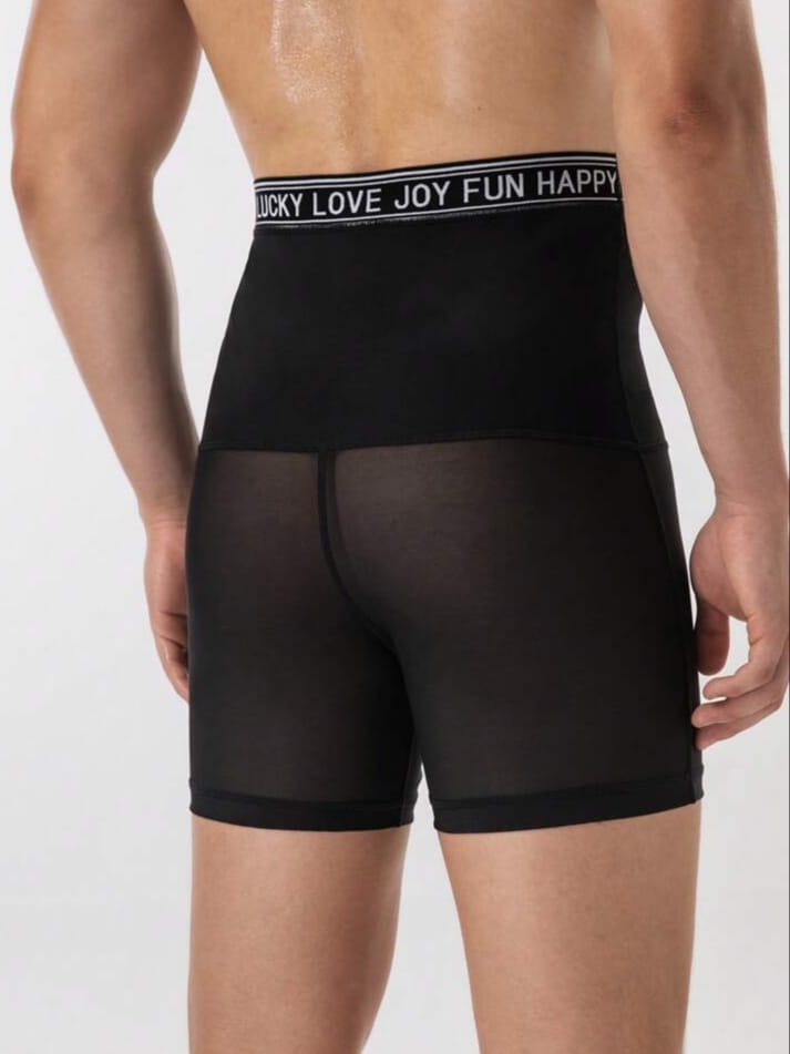 Men's High-Waist Compression Shapewear Boxer Briefs – Tummy Control Body Shaper